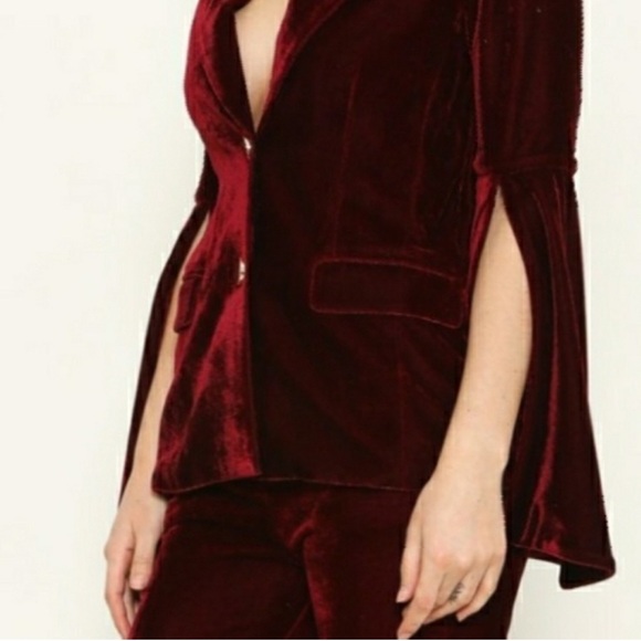Sassy Burgundy Velvet Set - Picture 2 of 4